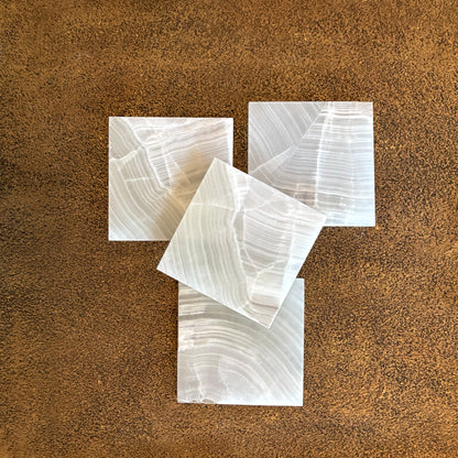 square onyx coasters