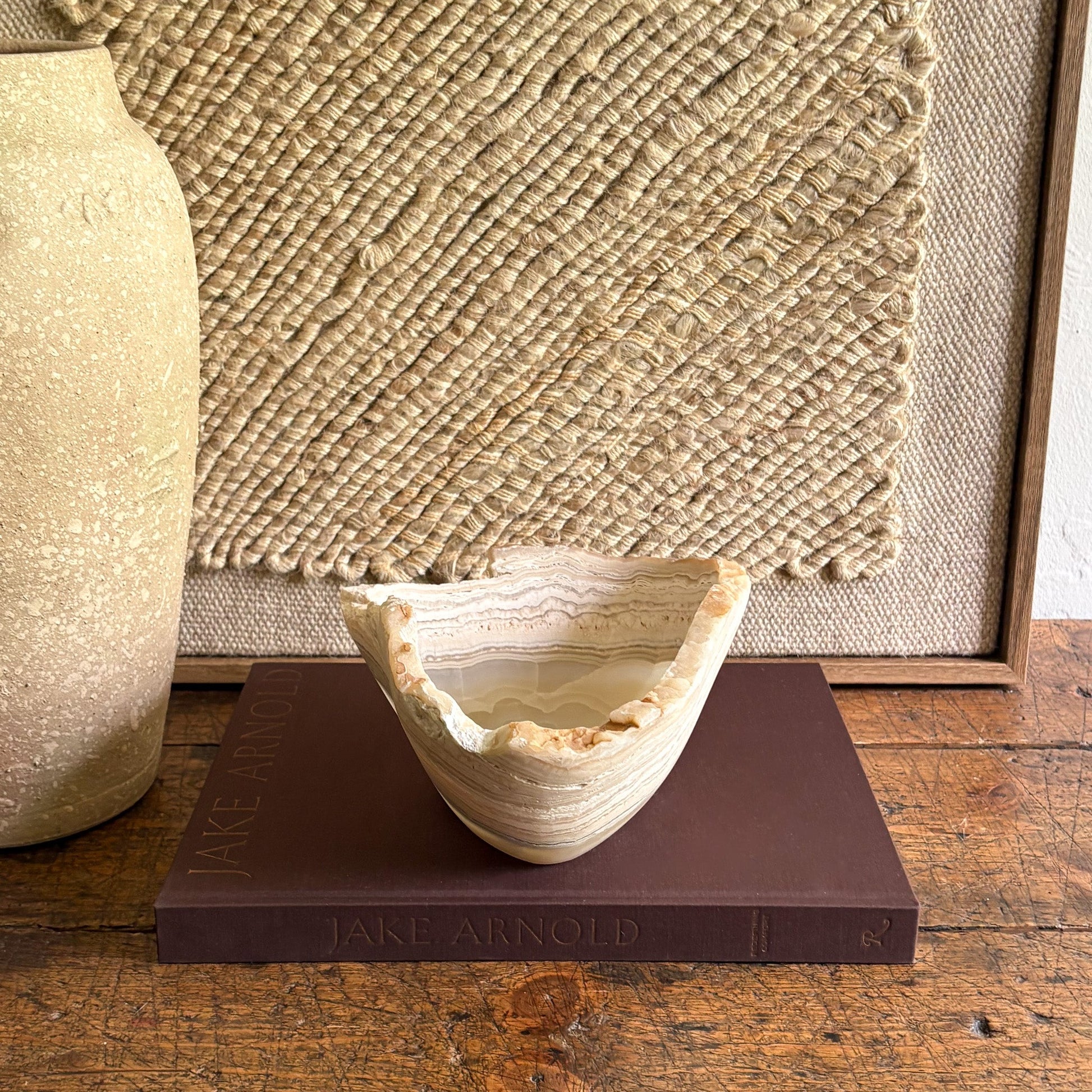 decorative beige onyx bowl
