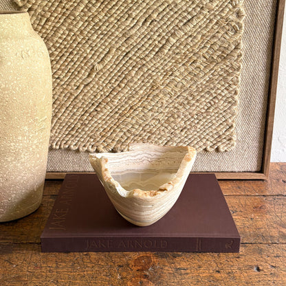 decorative beige onyx bowl