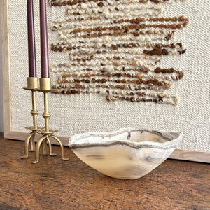 modern organic home decor, neutral onyx bowl