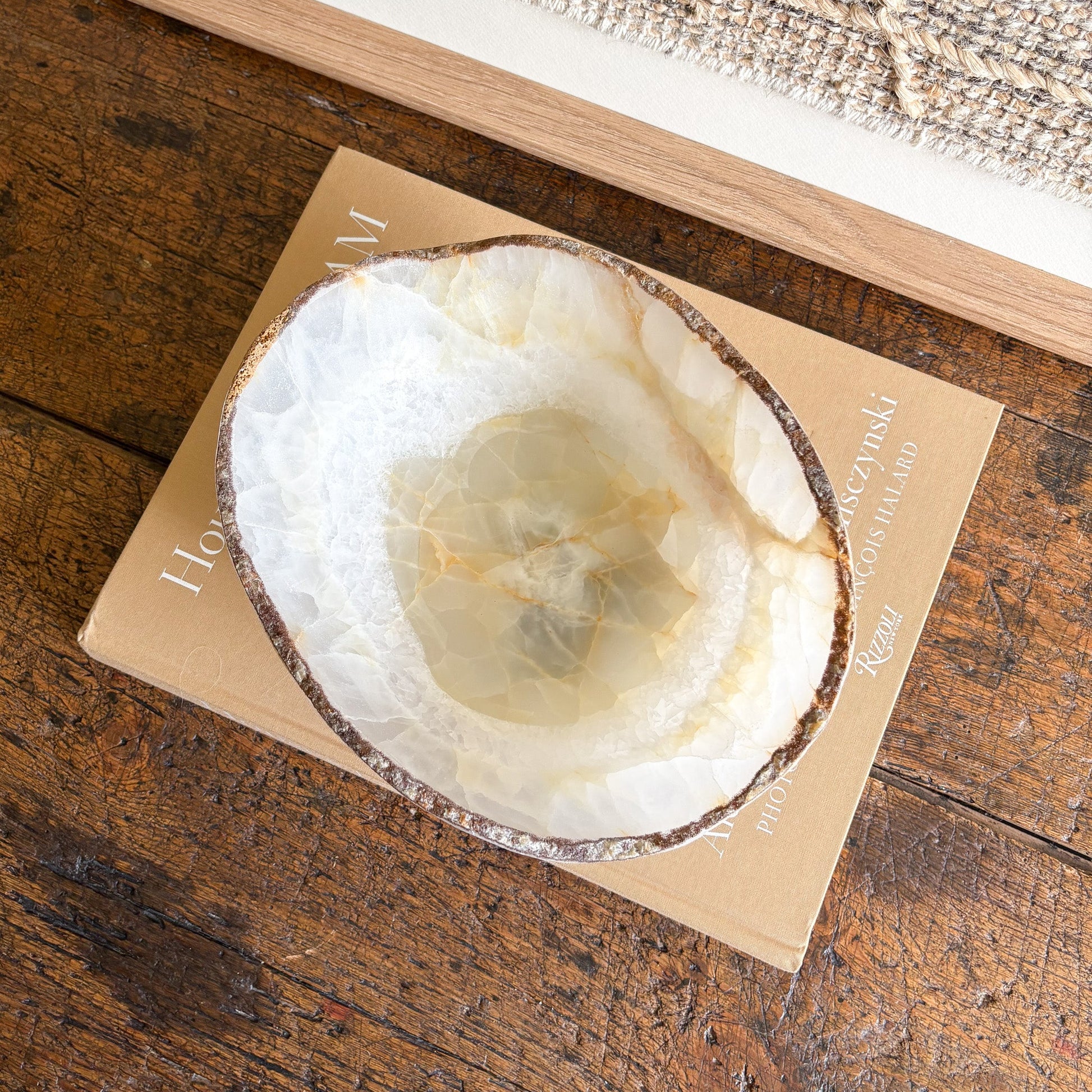 modern organic home decor, onyx accent bowl