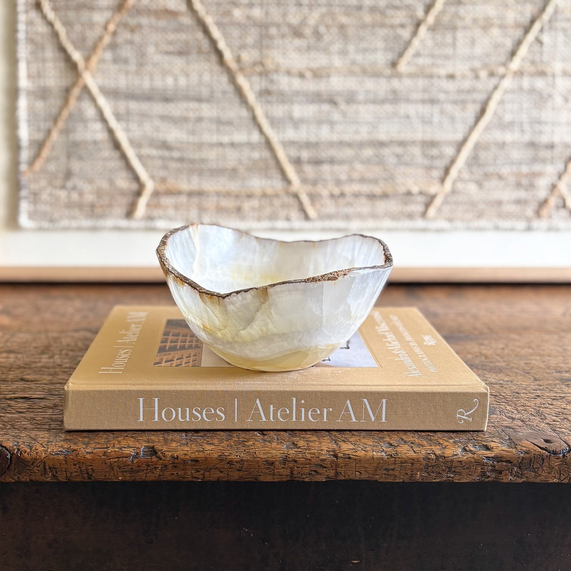 natural stone bowl, onyx home accents