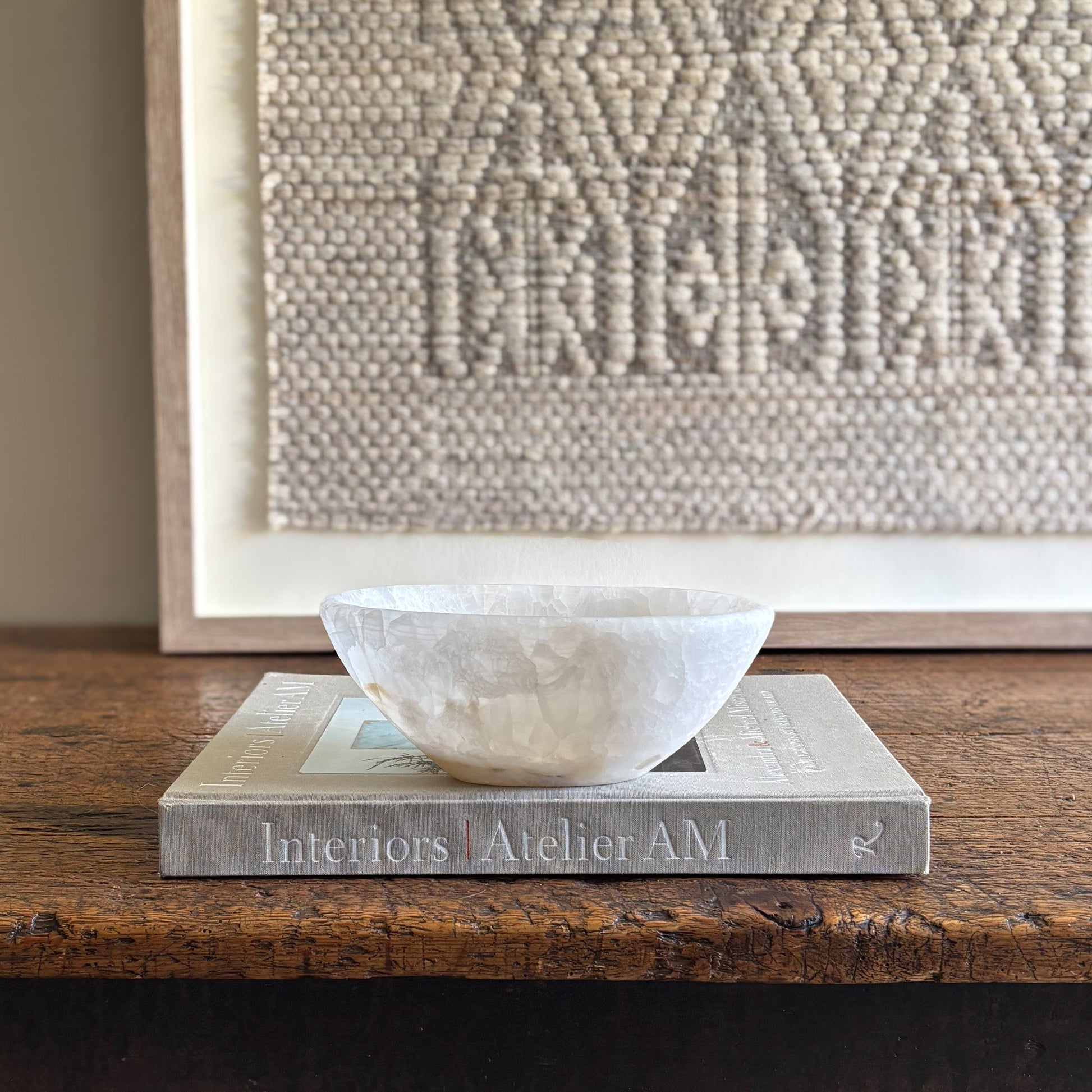 decorative white onyx bowl