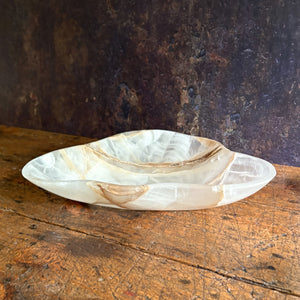 decorative white and brown onyx bowl, ony home decor