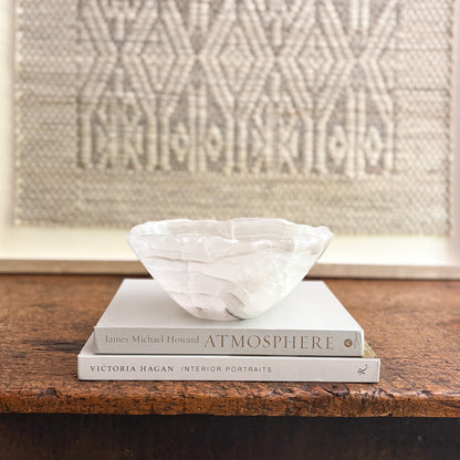 Hand Carved White Onyx Bowl