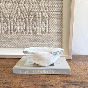 white and grey onyx accent bowl, onyx home decor
