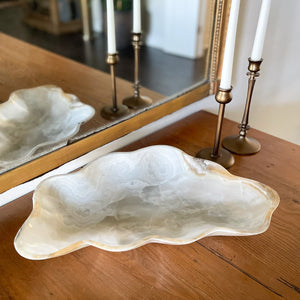 large decorative white onyx bowl, onyx home accents