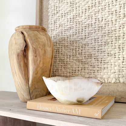 Hand Carved White Onyx Bowl