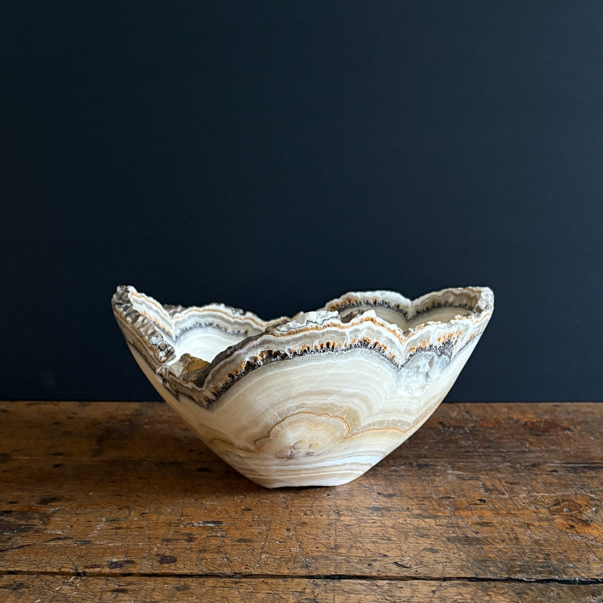 modern organic home decor, natural stone bowl, onyx statement bowl