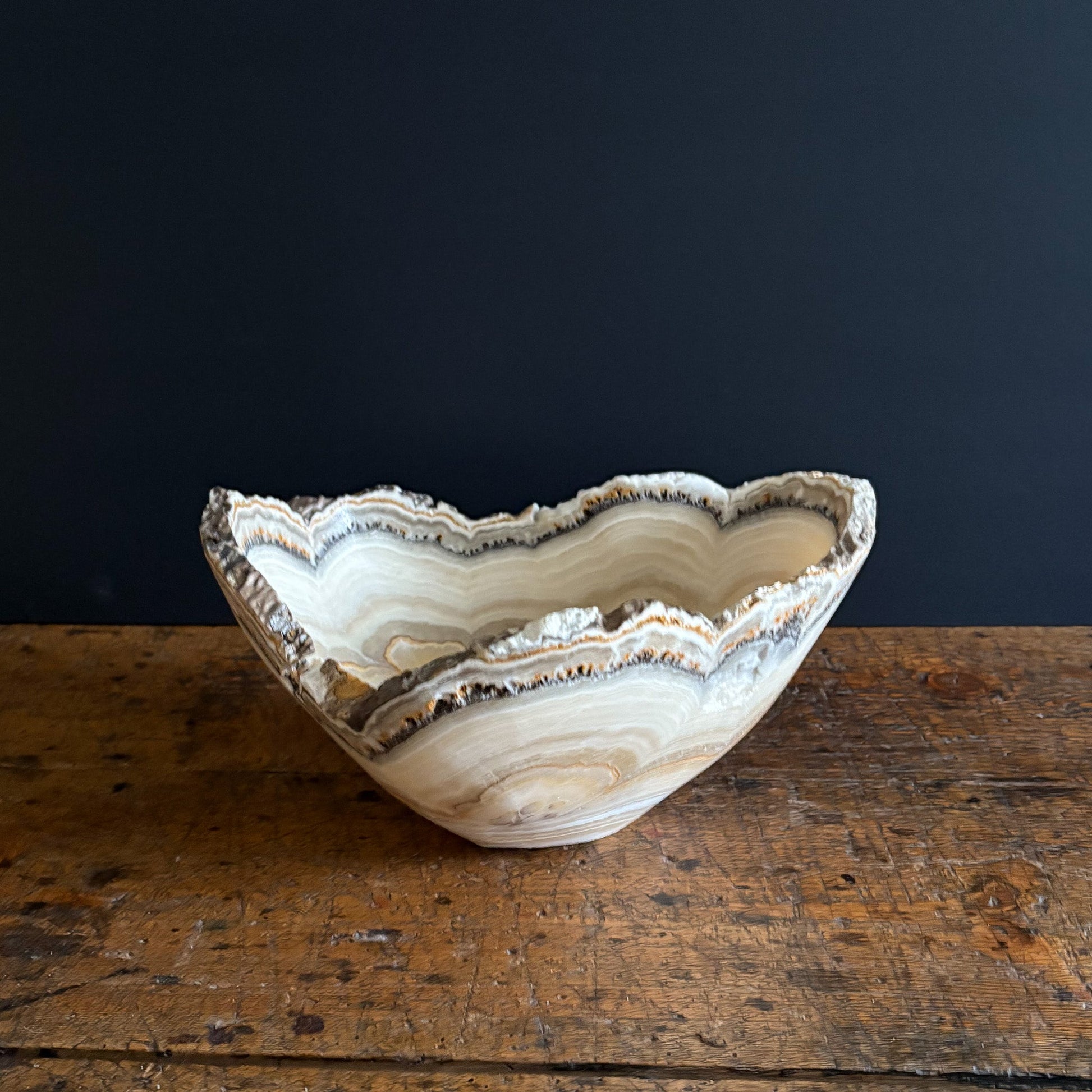 black and yellow onyx bowl