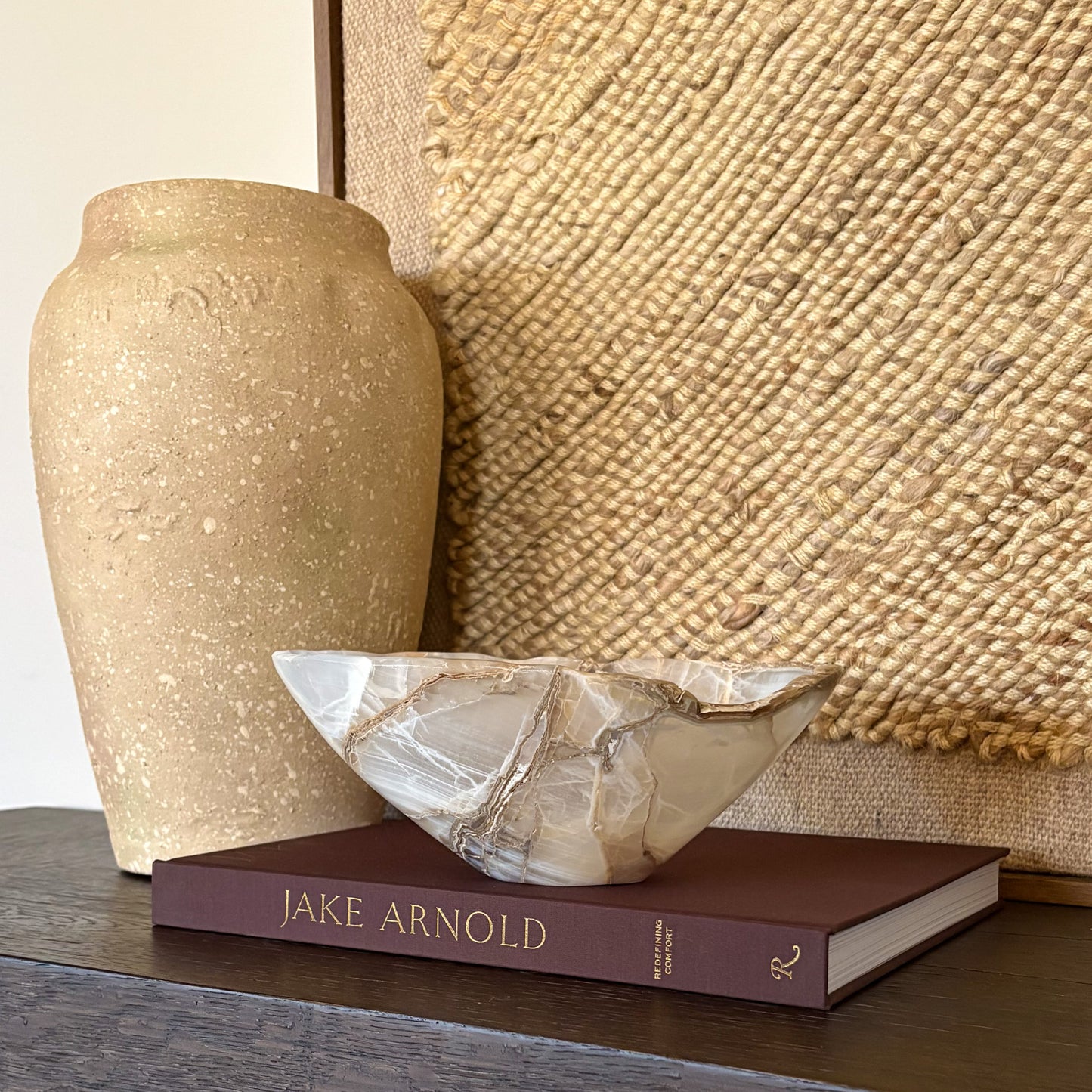 Decorative amber onyx bowl handcrafted from solid natural onyx stone