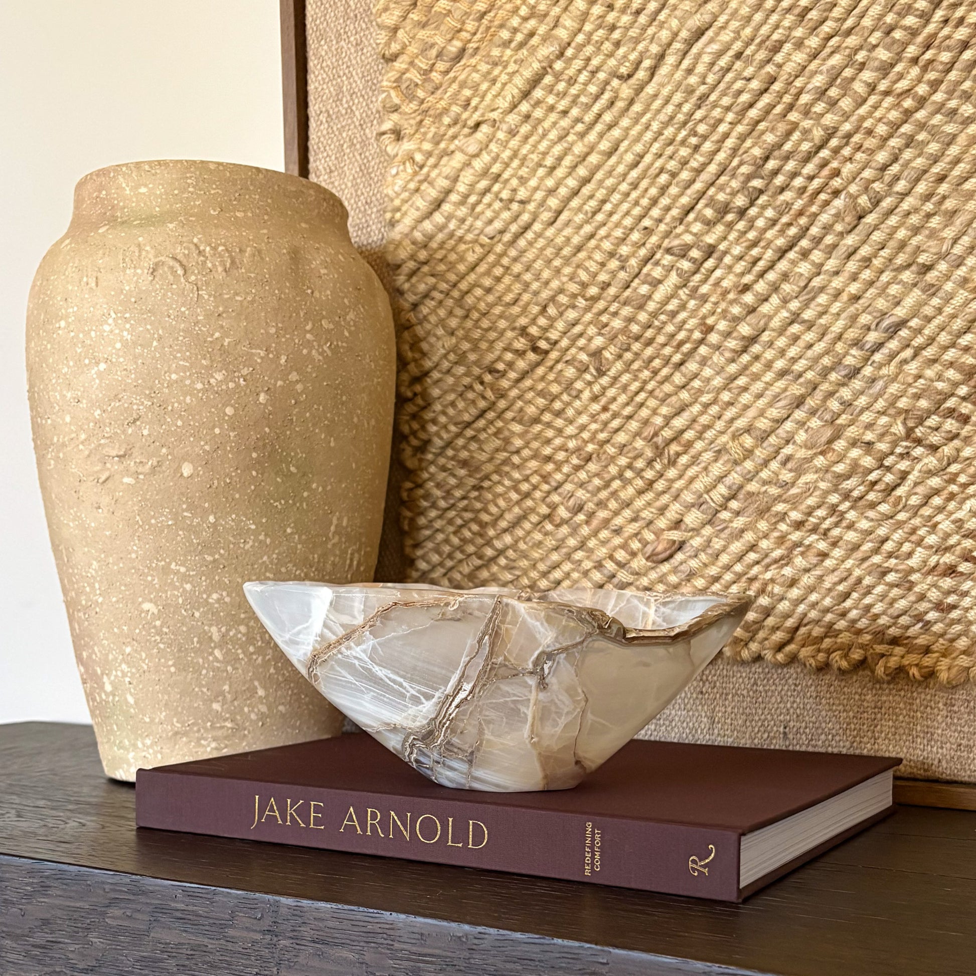 Decorative amber onyx bowl handcrafted from solid natural onyx stone