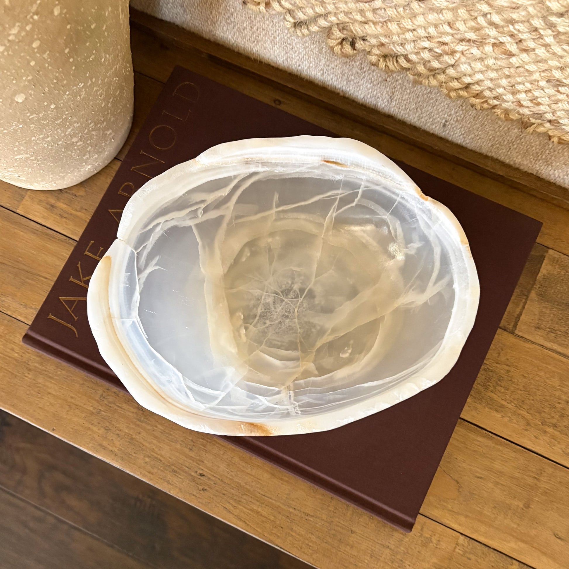 amber onyx bowl hand carved from natural stone, decorative tabletop accent