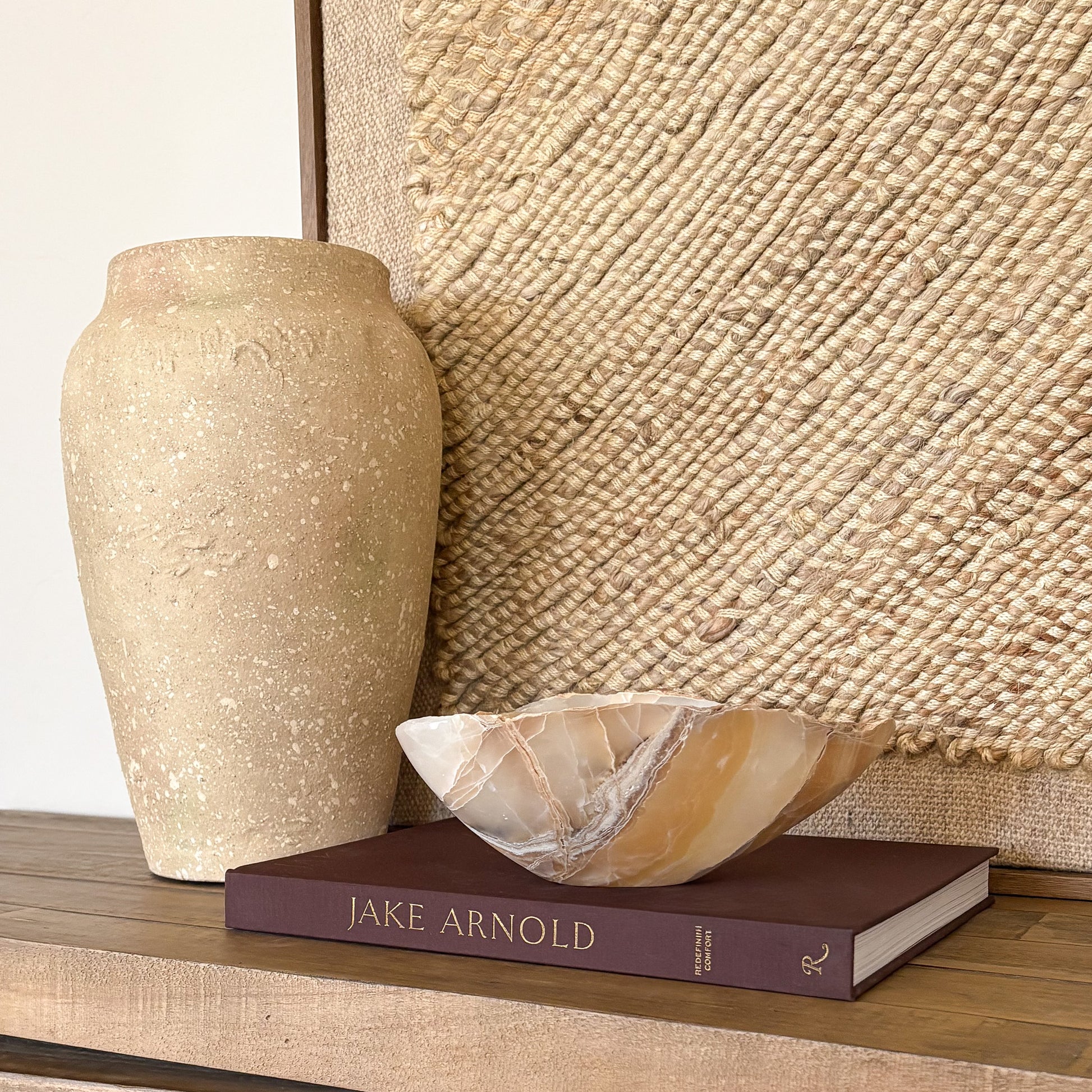 Luxury hand carved amber onyx bowl crafted from natural stone for elegant home decor