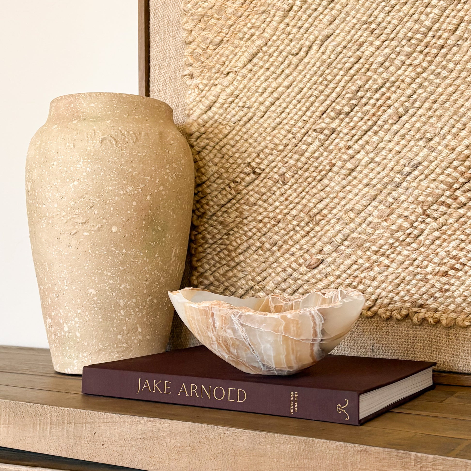 Luxury hand carved amber onyx stone decor bowl