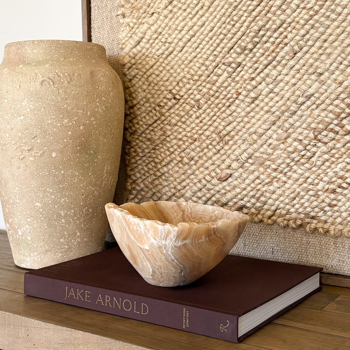 Hand Carved Amber Onyx Bowl