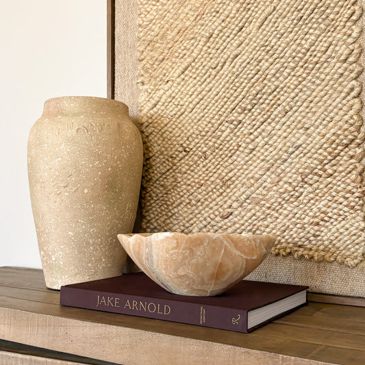 Hand Carved Amber Onyx Bowl