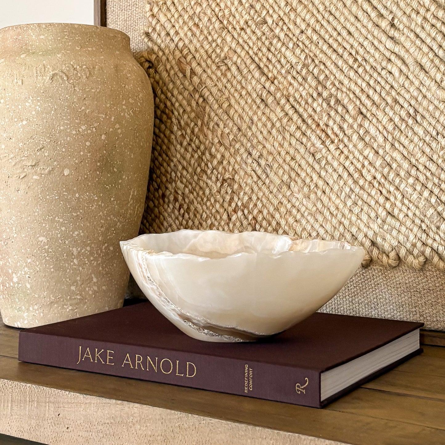 Hand Carved Amber Onyx Bowl