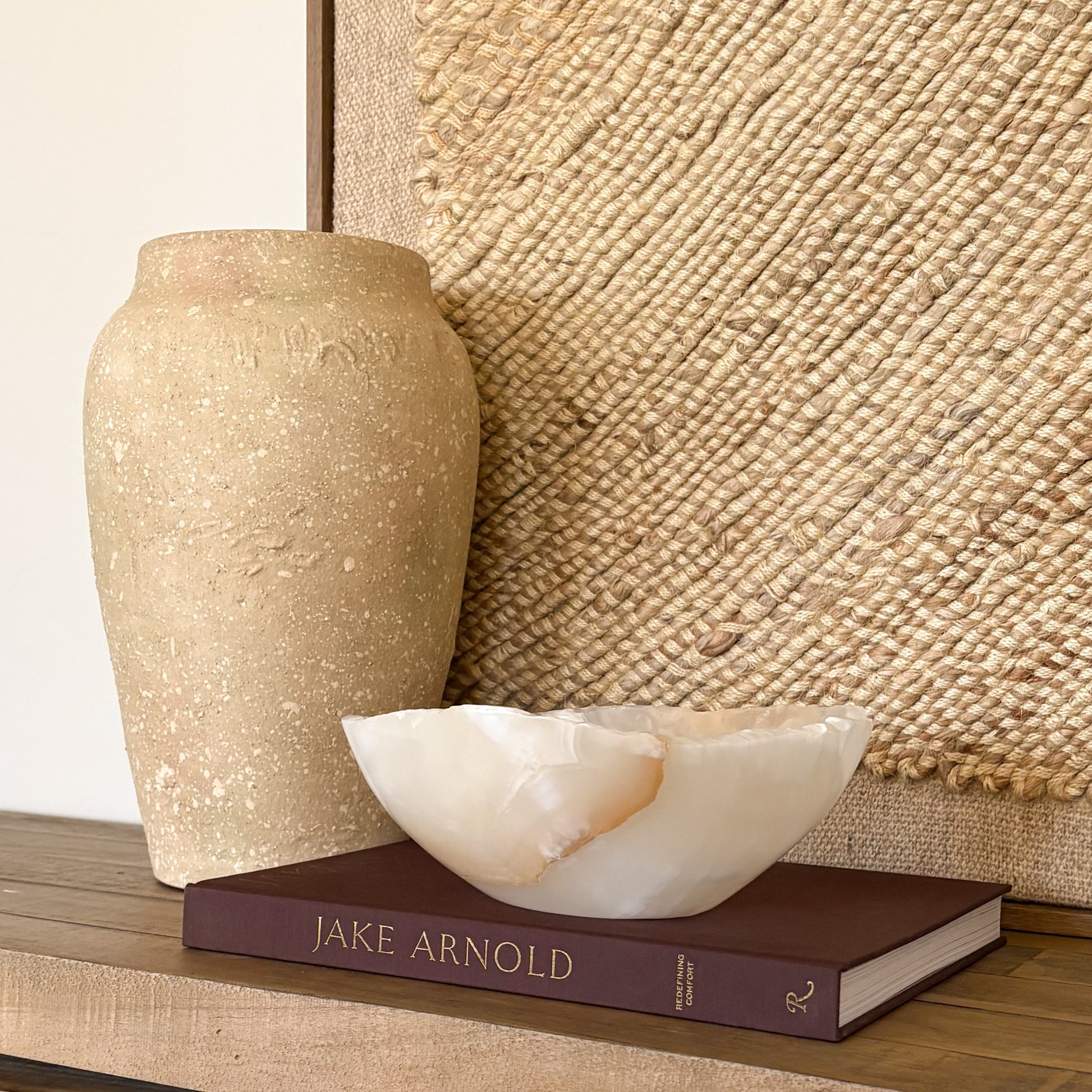 Elegant amber onyx serving bowl handcrafted from solid stone