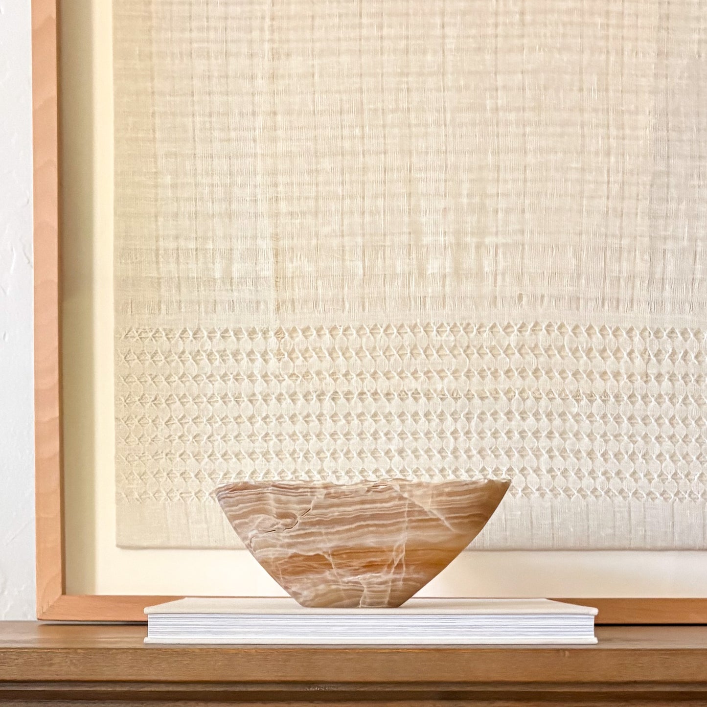 Natural amber onyx stone bowl hand carved for home decor centerpiece