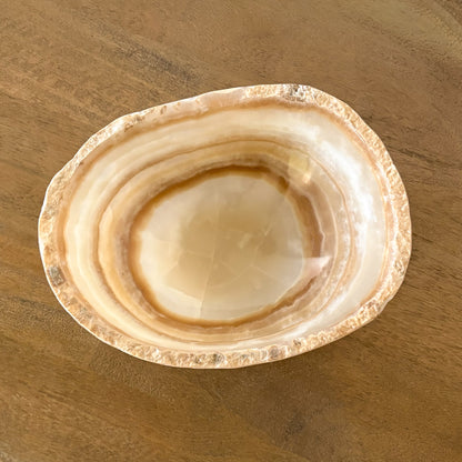 Natural amber onyx bowl hand carved stone decor for modern luxury interiors
