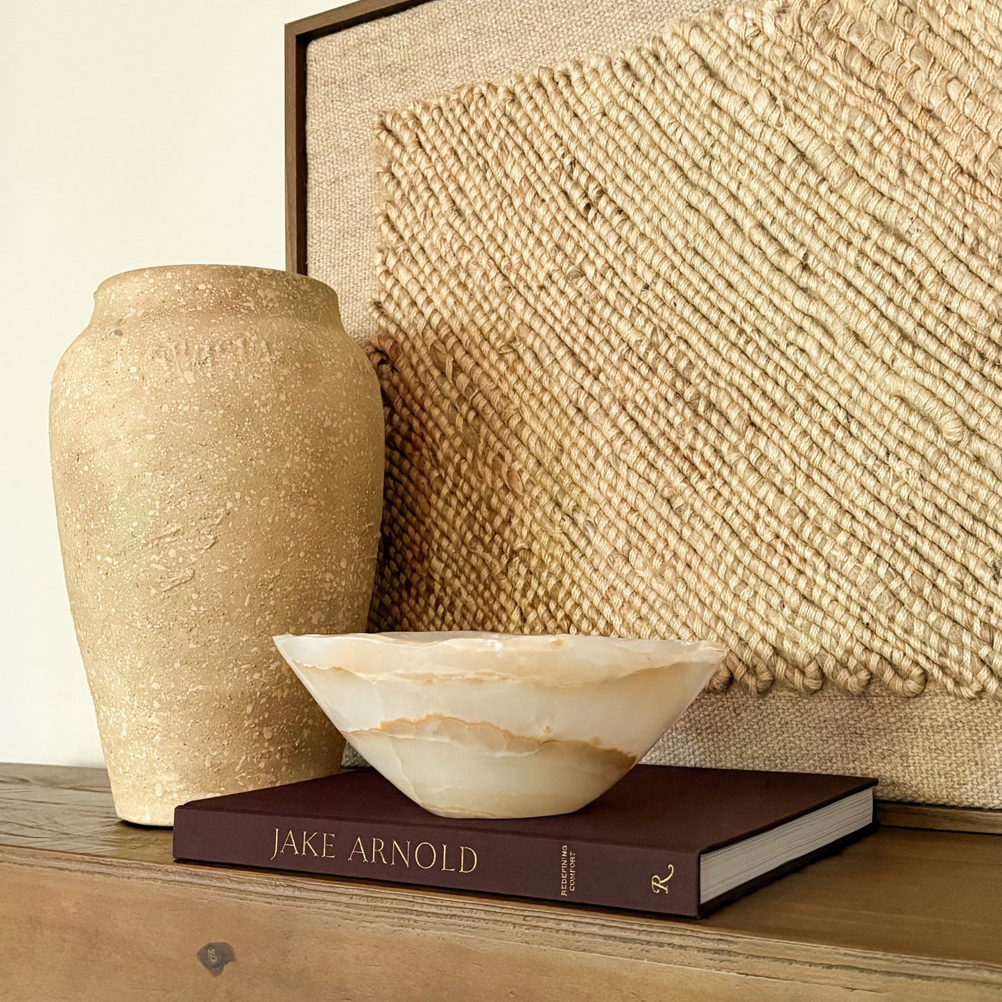 Luxury amber onyx stone bowl with smooth polished finish