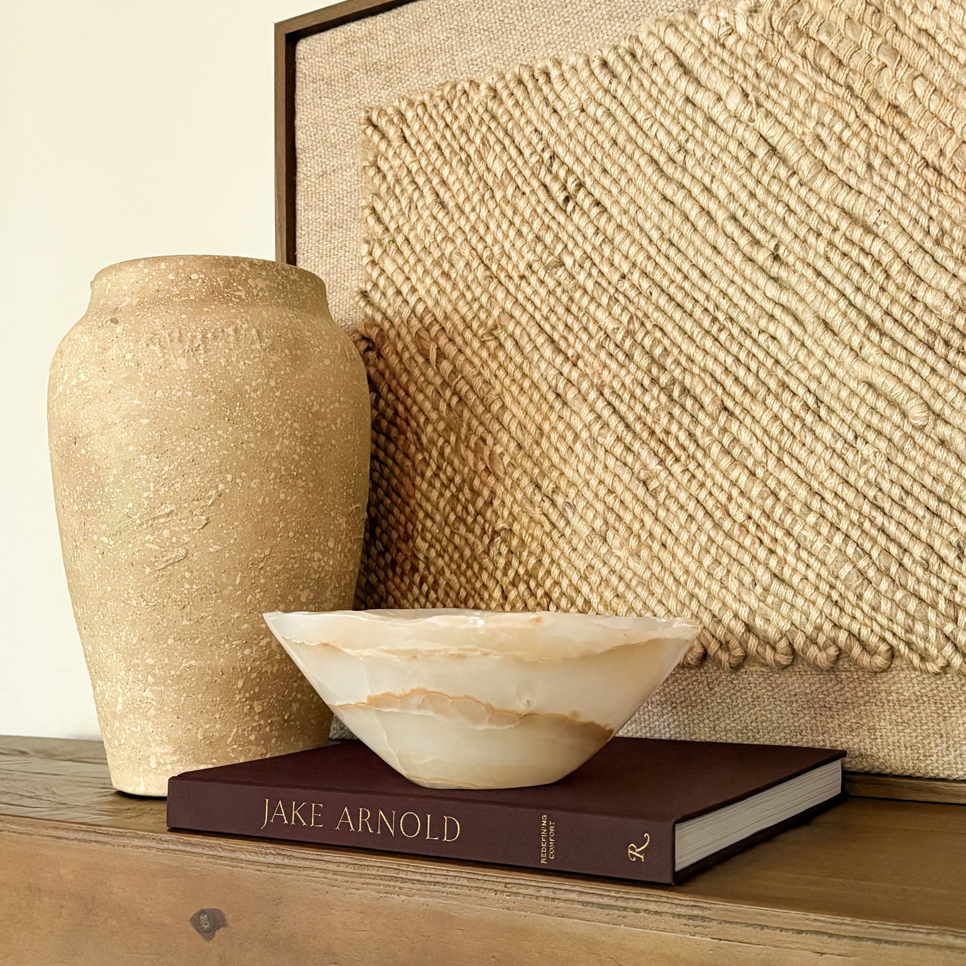 Luxury amber onyx stone bowl with smooth polished finish