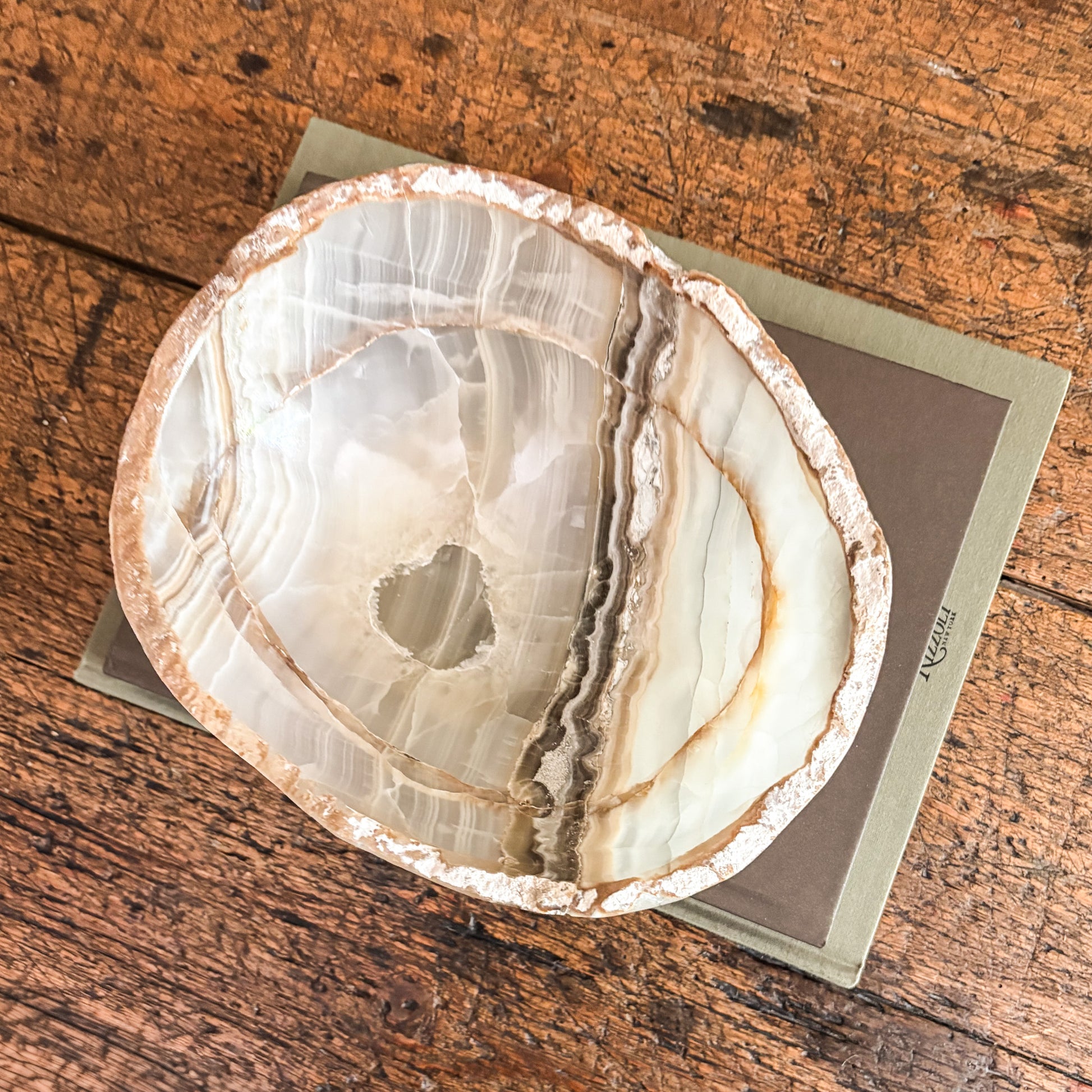Authentic hand-carved amber onyx bowl crafted from natural stone