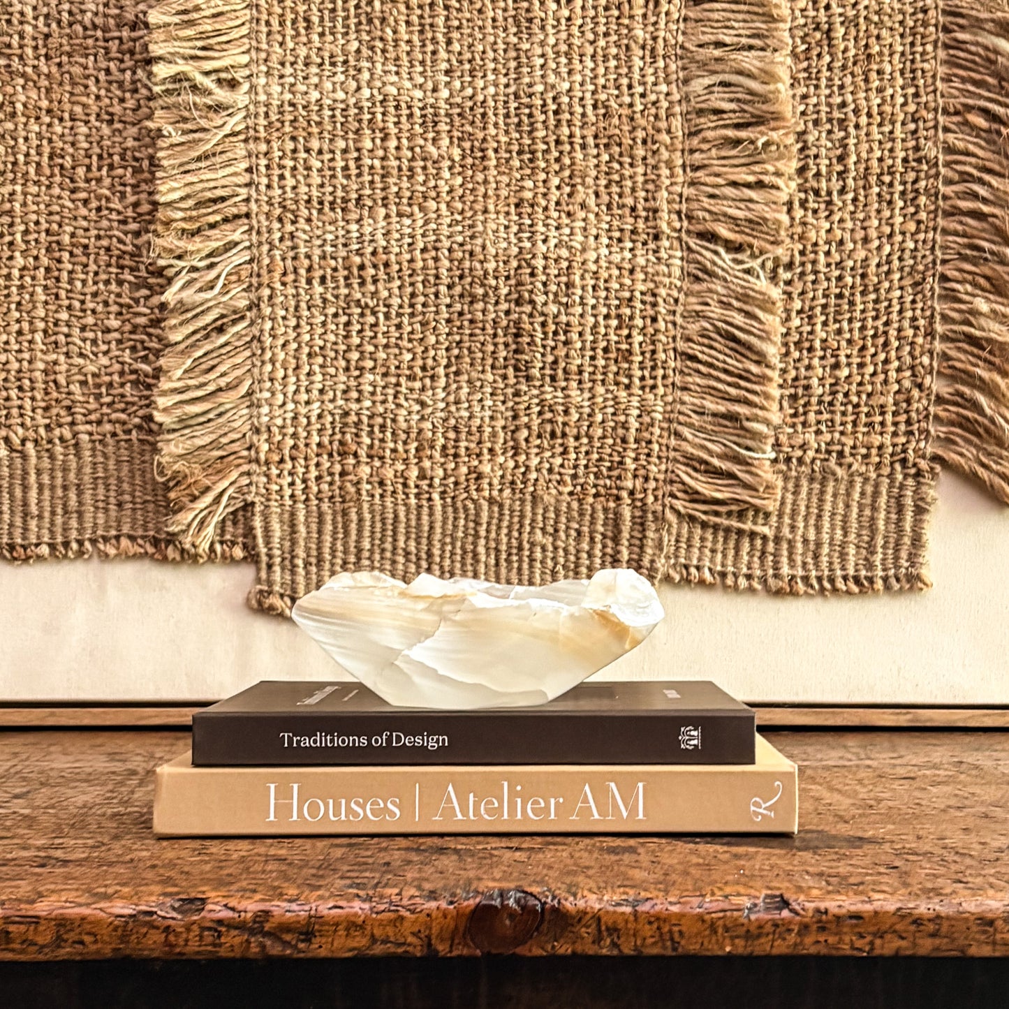 Elegant amber onyx bowl with translucent golden veining