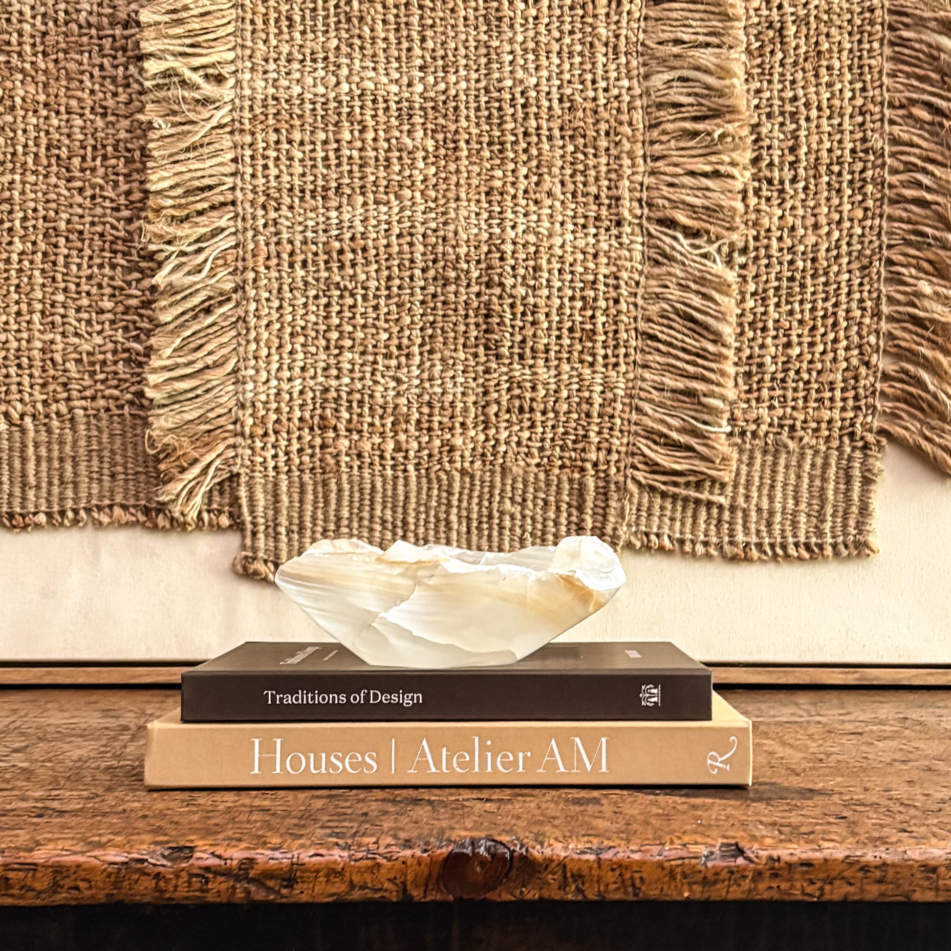 Elegant amber onyx bowl with translucent golden veining