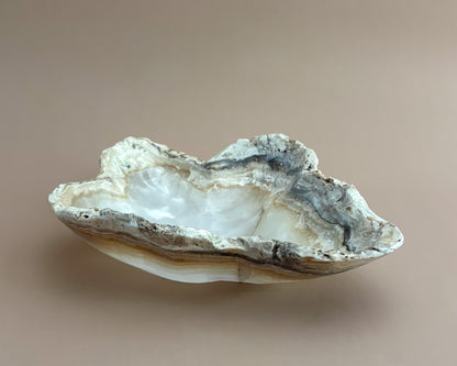 Hand Carved Amber Onyx Bowl
