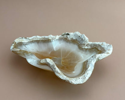 Hand Carved Amber Onyx Bowl