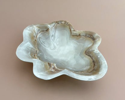 Hand Carved Amber Onyx Bowl