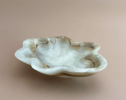 Hand Carved Amber Onyx Bowl