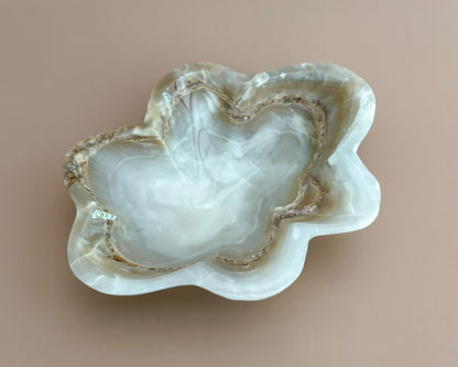 Hand Carved Amber Onyx Bowl