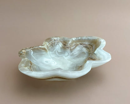 Hand Carved Amber Onyx Bowl