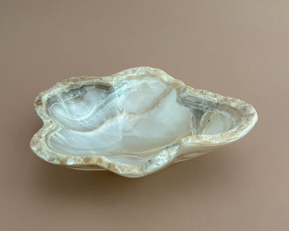 Hand Carved Amber Onyx Bowl