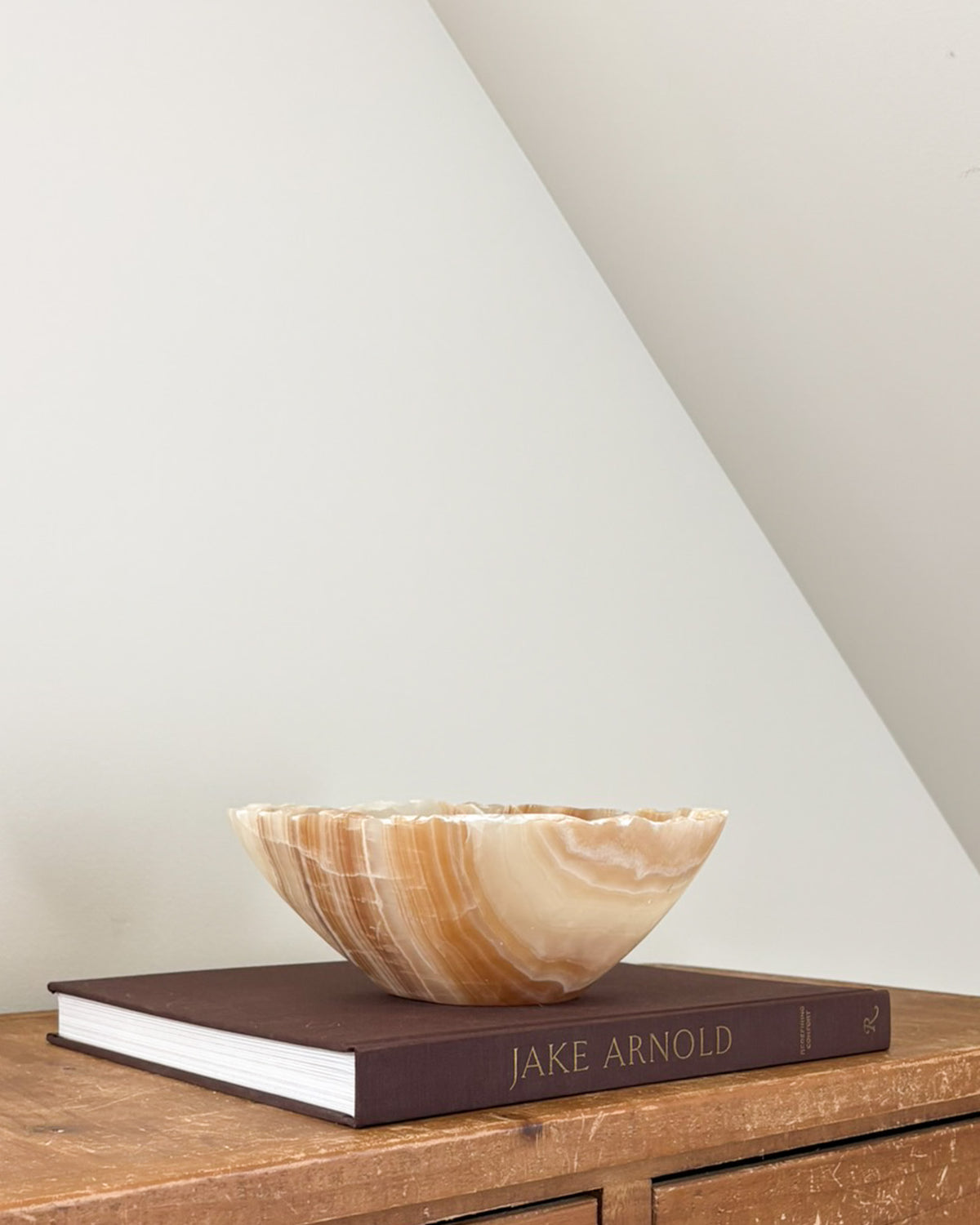 Hand Carved Amber Onyx Bowl