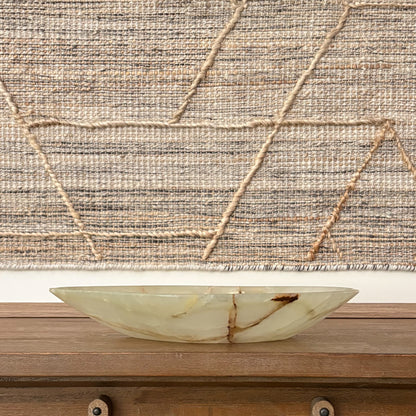 Luxury green onyx bowl featuring unique natural patterns and polished finish
