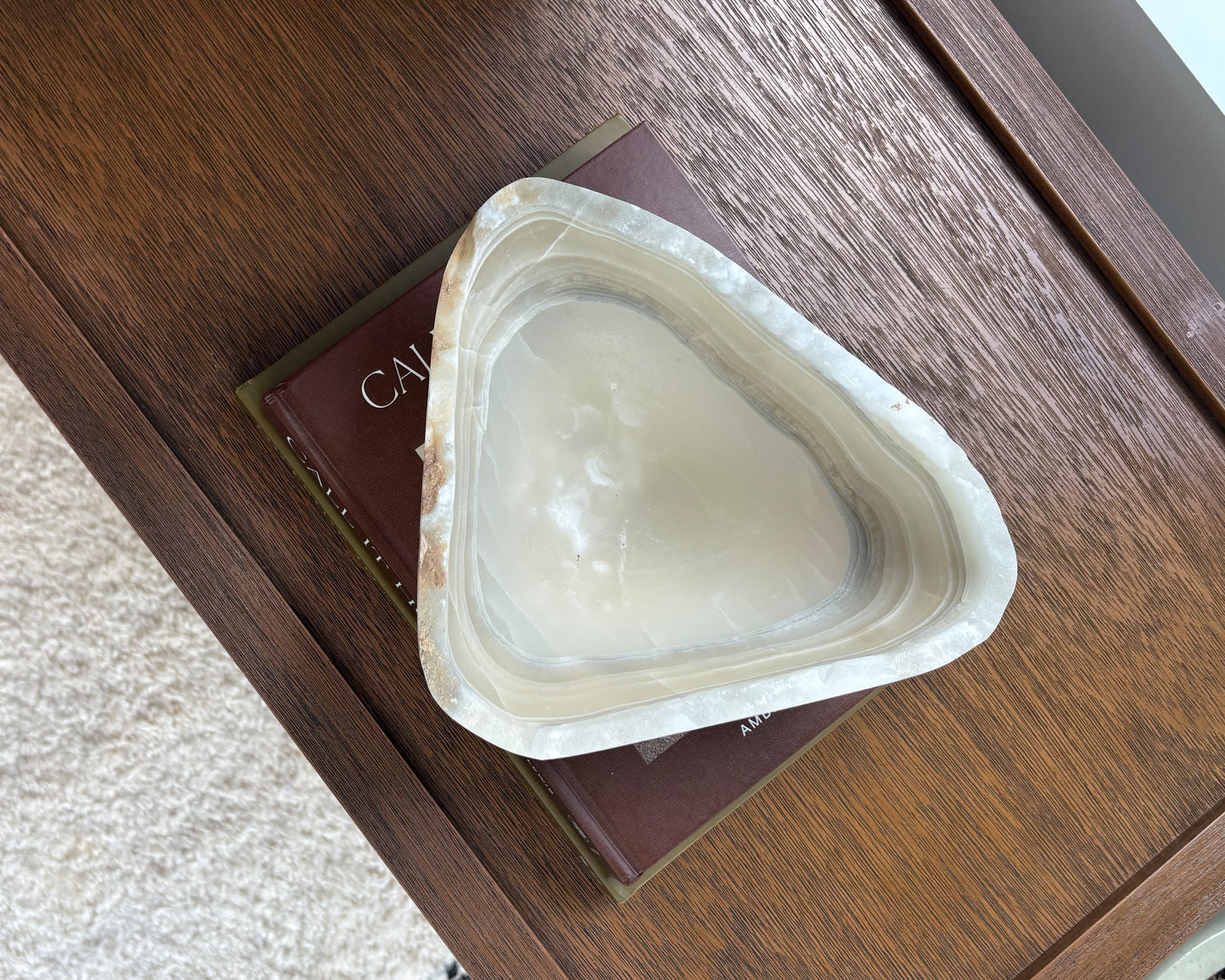 Handcrafted grey onyx bowl for luxury home decor