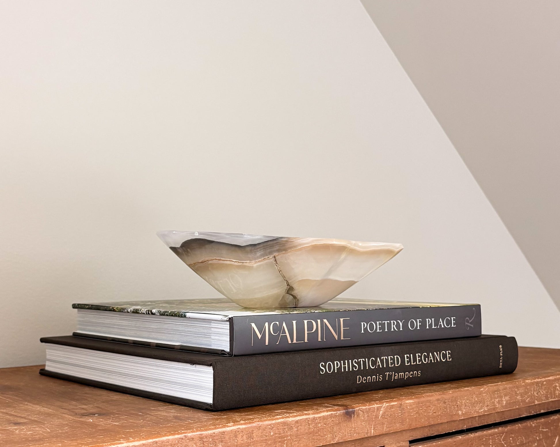 Hand carved grey onyx stone bowl for modern organic decor