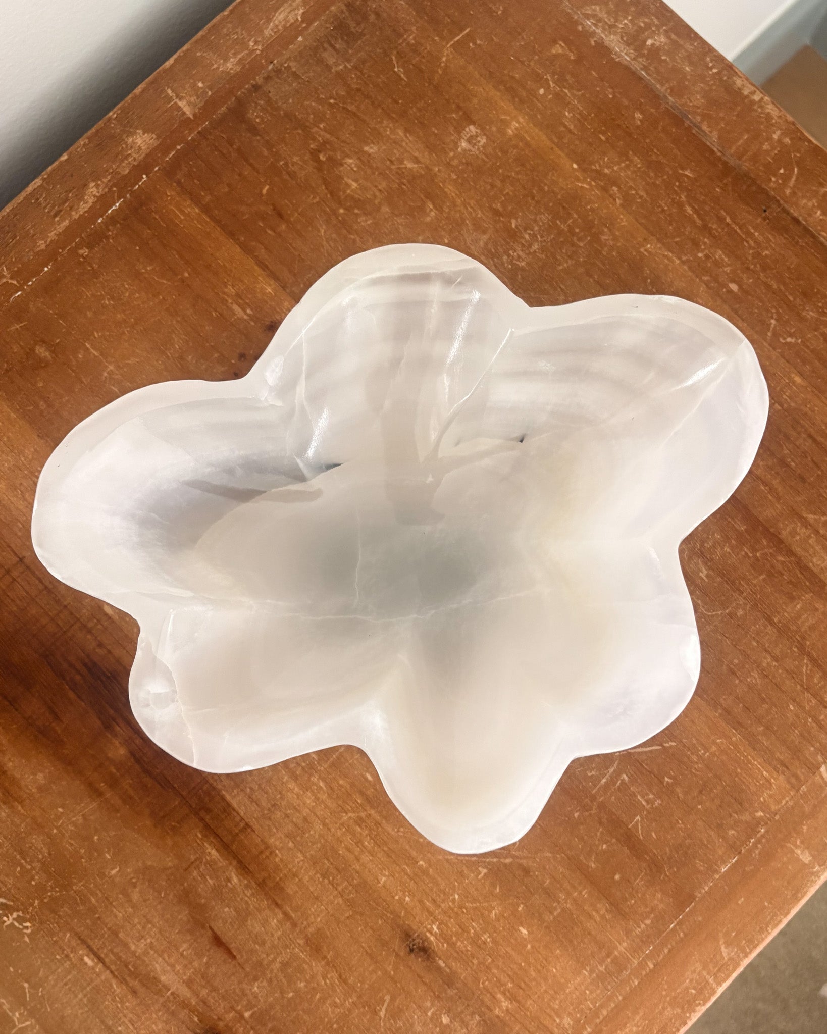 Artisan hand carved grey onyx decorative bowl