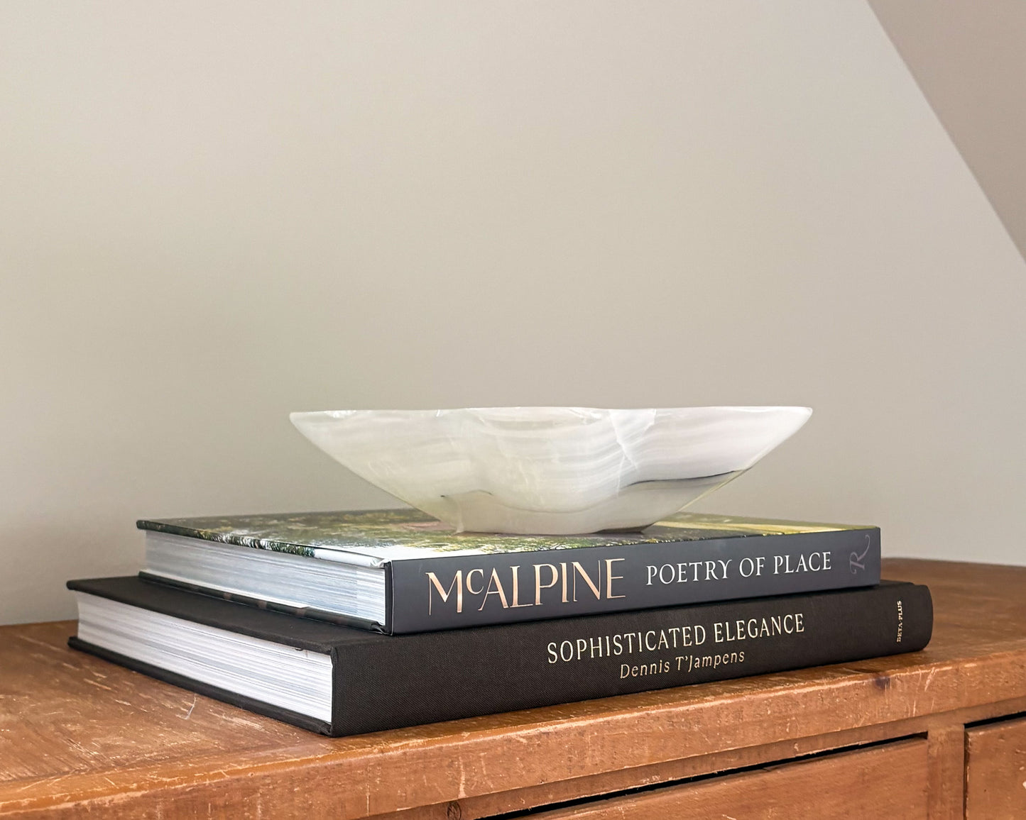 Grey onyx decorative bowl hand carved from natural stone