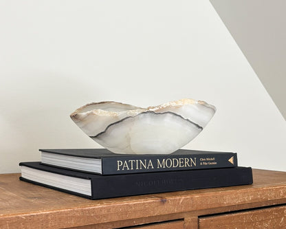 Hand Carved Grey Onyx Bowl