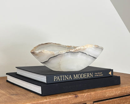 Hand Carved Grey Onyx Bowl