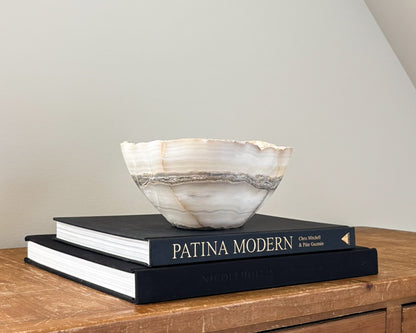 Hand Carved Grey Onyx Bowl