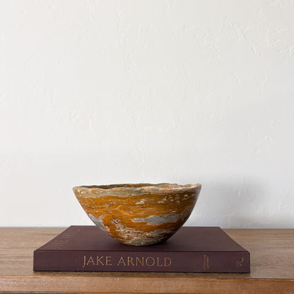 Luxury handcrafted grey onyx bowl perfect for dining table or coffee table styling