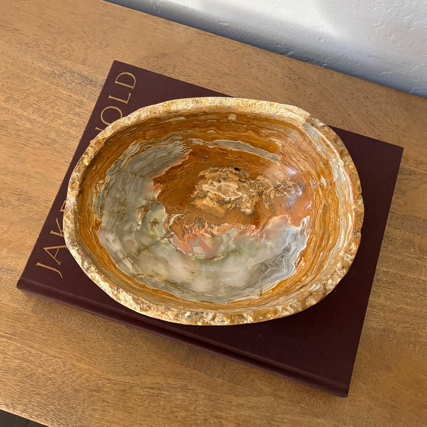 Hand Carved Grey Onyx Bowl