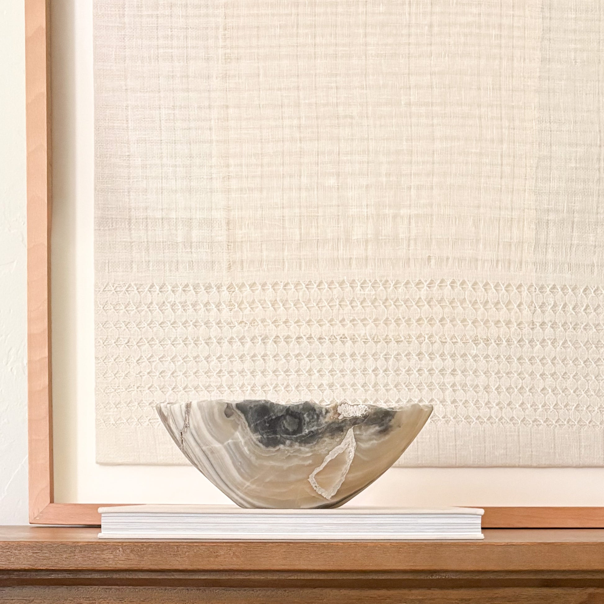 Minimalist grey onyx bowl for contemporary interiors