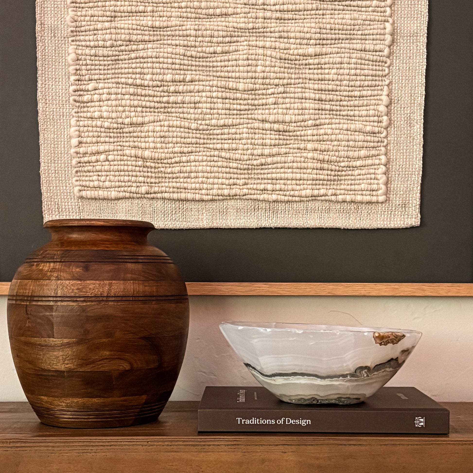 Luxury hand-carved grey onyx bowl featuring unique mineral patterns